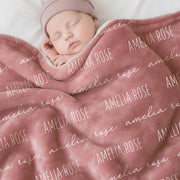 Custom Baby Blanket with Name, Personalized Name Blanket, Newborn Hospital Blanket, Custom Baby Gift, Baby Name Swaddle Pt99