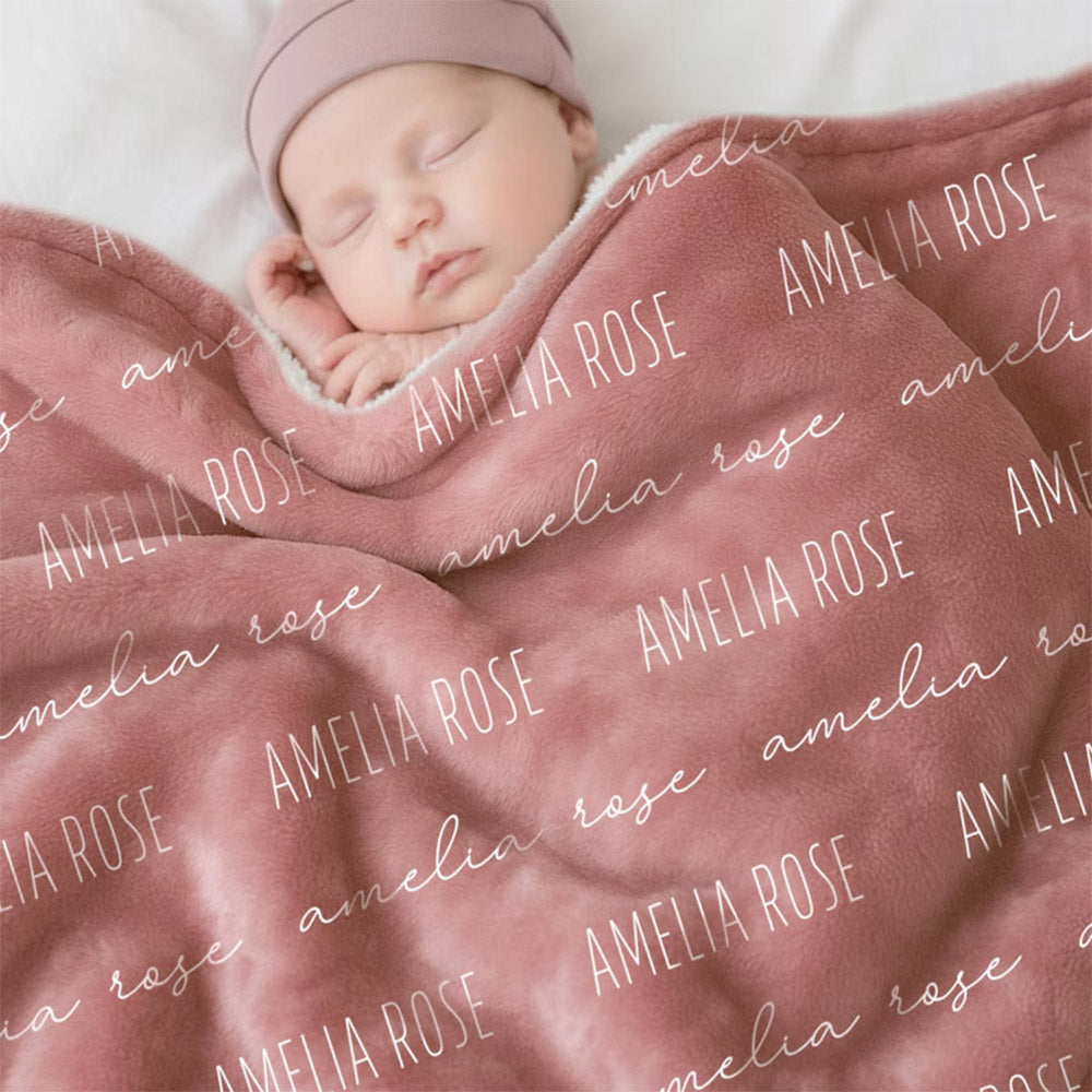 Custom Baby Blanket with Name, Personalized Name Blanket, Newborn Hospital Blanket, Custom Baby Gift, Baby Name Swaddle Pt99