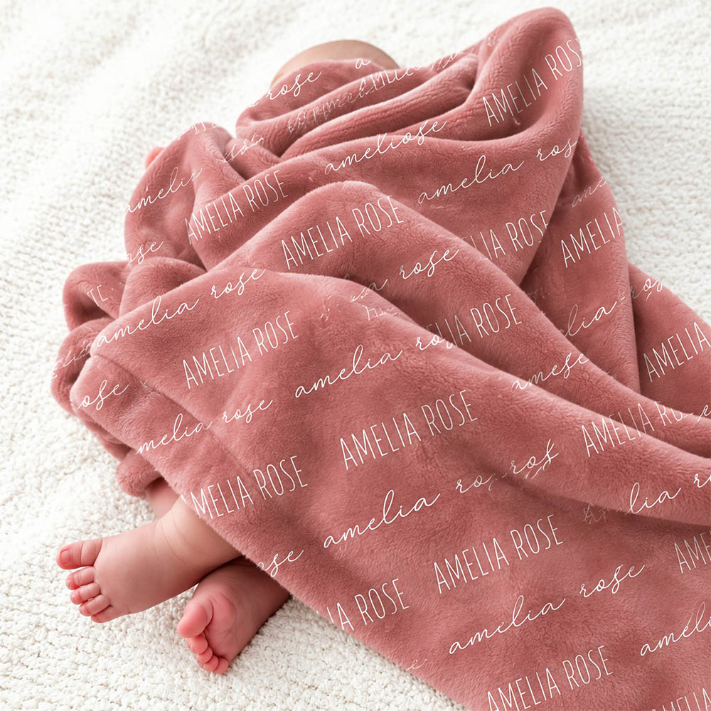Custom Baby Blanket with Name, Personalized Name Blanket, Newborn Hospital Blanket, Custom Baby Gift, Baby Name Swaddle Pt99