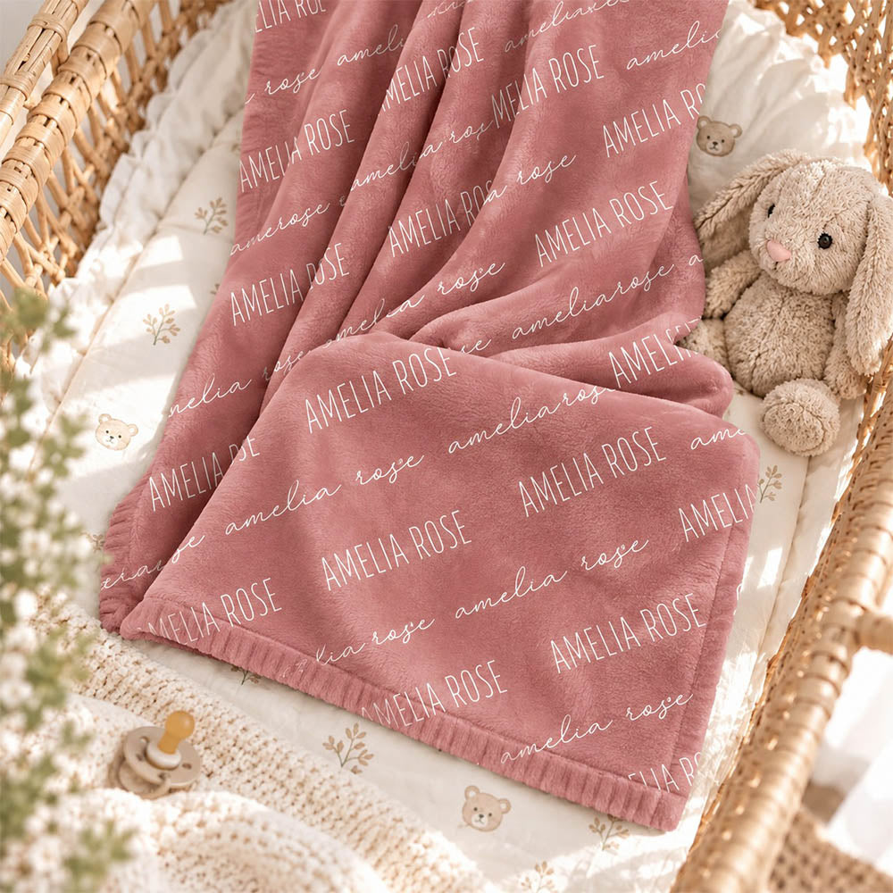 Custom Baby Blanket with Name, Personalized Name Blanket, Newborn Hospital Blanket, Custom Baby Gift, Baby Name Swaddle Pt99