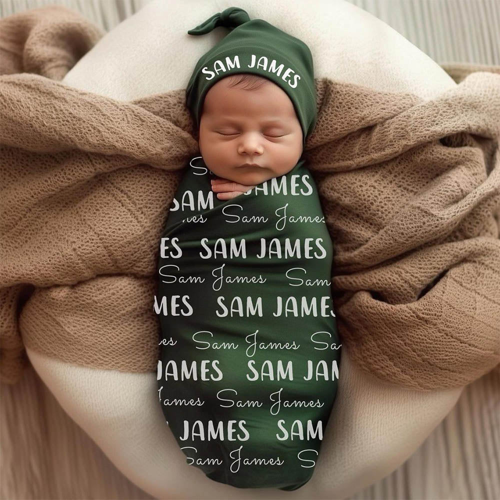 Custom Baby Blanket with Name, Personalized Name Blanket, Newborn Hospital Blanket, Custom Baby Gift, Baby Name Swaddle Pt99