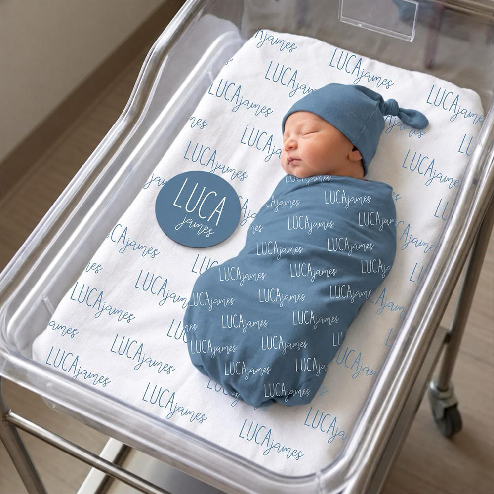 Custom Baby Blanket with Name, Personalized Name Blanket, Newborn Hospital Blanket, Custom Baby Gift, Baby Name Swaddle Pt99
