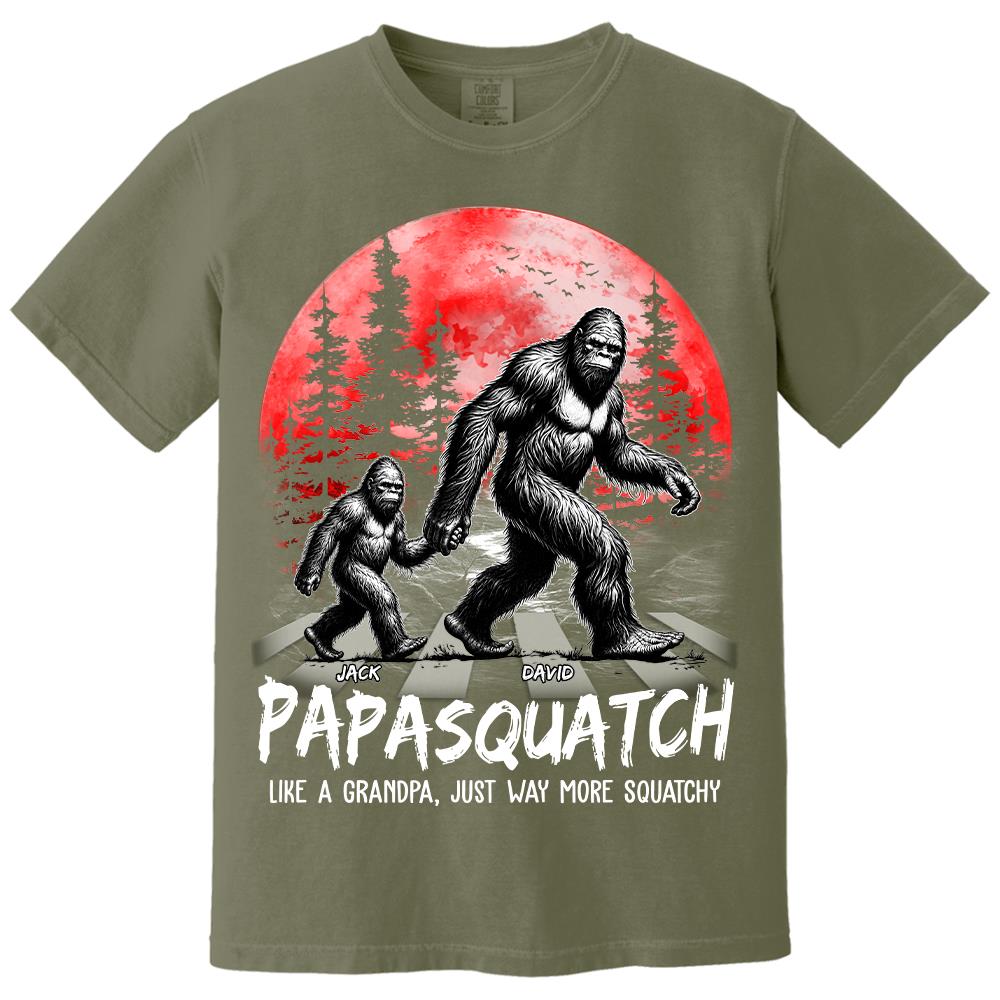 Papasquatch, Like A Grandpa, Just Way More Squatchy - Personalized Shirt Vr2 Na02 Hv01