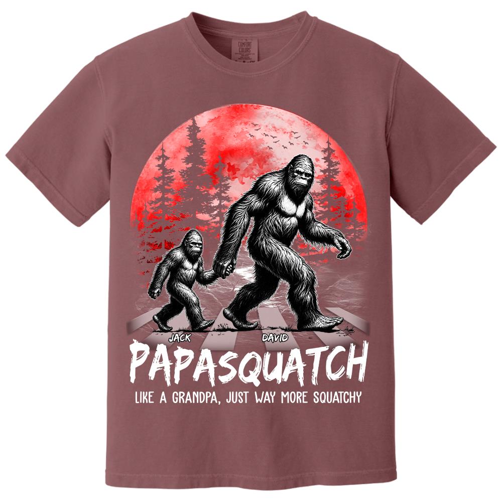 Papasquatch, Like A Grandpa, Just Way More Squatchy - Personalized Shirt Vr2 Na02 Hv01