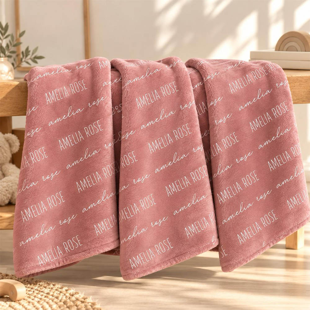 Custom Baby Blanket with Name, Personalized Name Blanket, Newborn Hospital Blanket, Custom Baby Gift, Baby Name Swaddle Pt99