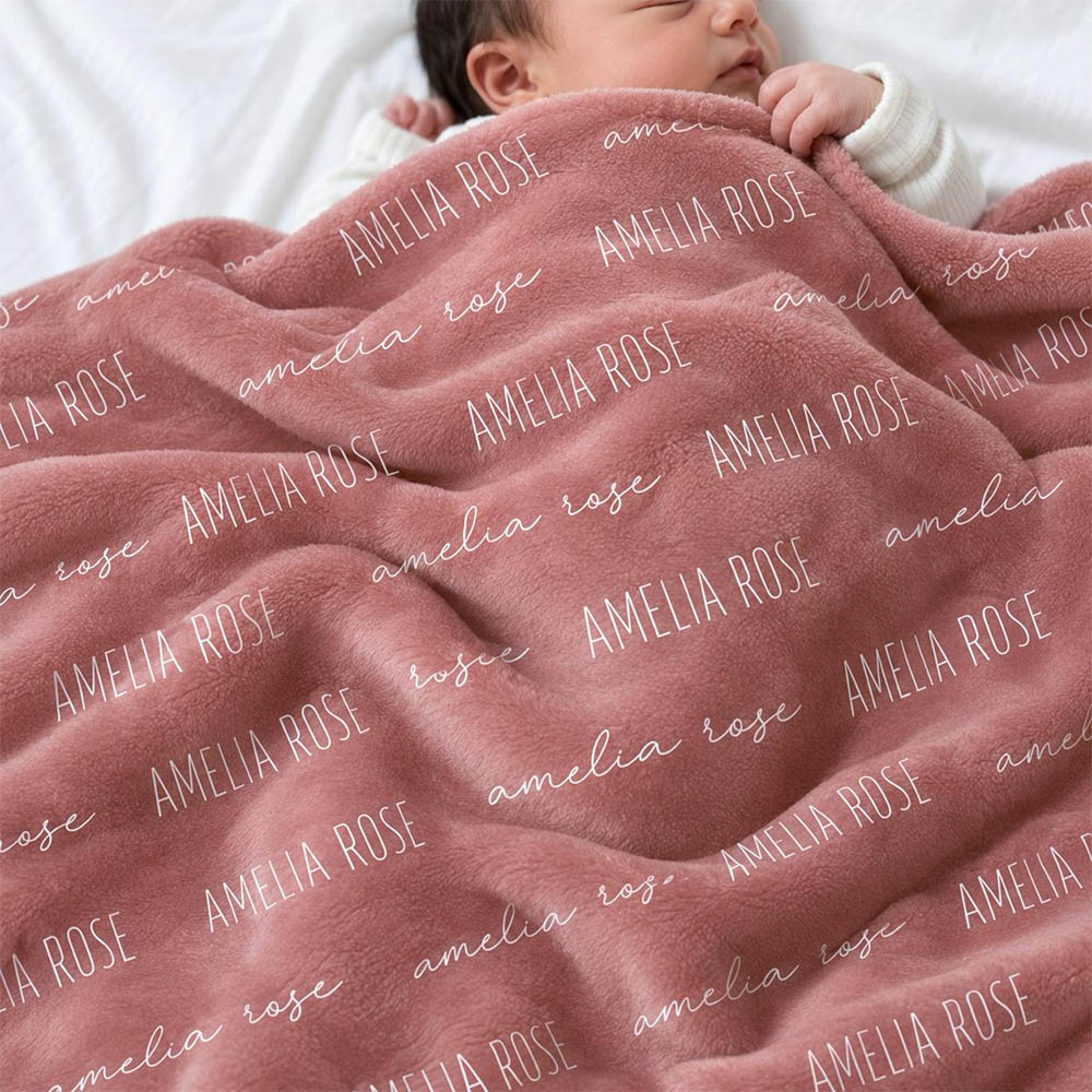 Custom Baby Blanket with Name, Personalized Name Blanket, Newborn Hospital Blanket, Custom Baby Gift, Baby Name Swaddle Pt99