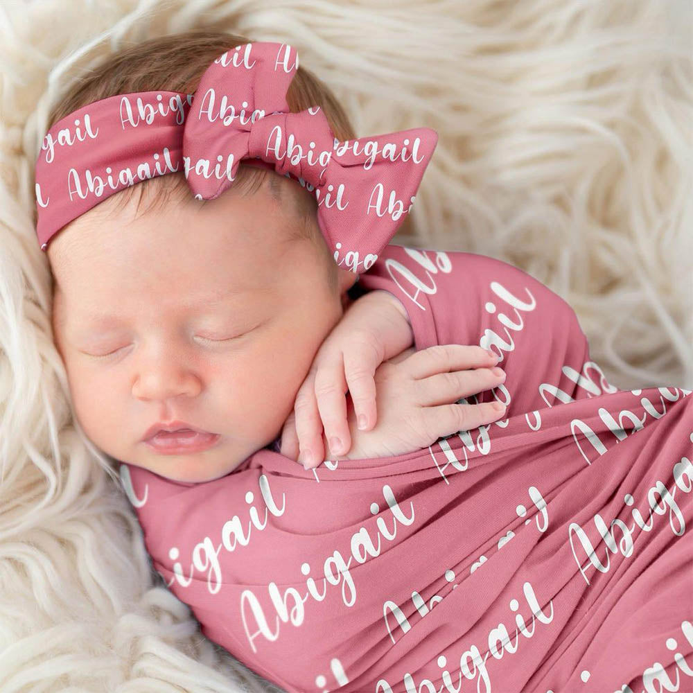 Custom Baby Blanket with Name, Personalized Name Blanket, Newborn Hospital Blanket, Custom Baby Gift, Baby Name Swaddle Pt99