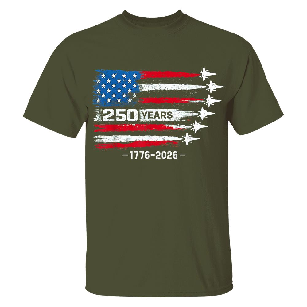 USA 250th Anniversary T-Shirt, America 250 Years 1776-2026 4th of July Tee Hv01