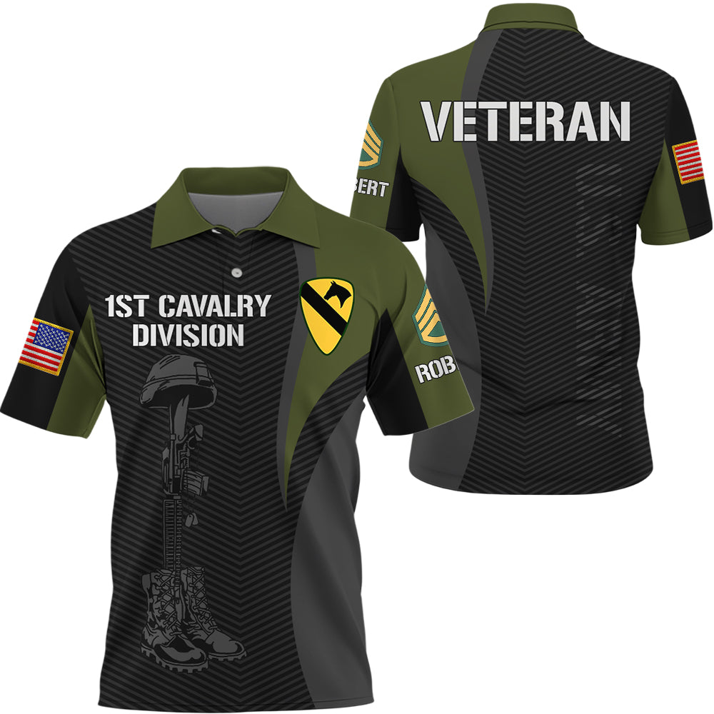 Custom All Over Print Shirt US Military Gift Custom Division Patches, Badges Military Gift For Veteran K1702 Trhn