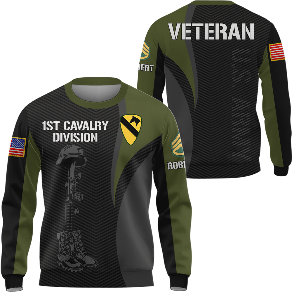 Custom All Over Print Shirt US Military Gift Custom Division Patches, Badges Military Gift For Veteran K1702 Trhn