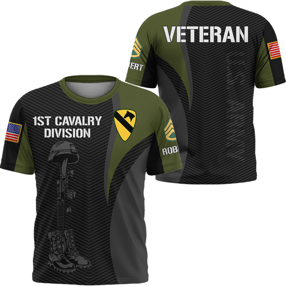 Custom All Over Print Shirt US Military Gift Custom Division Patches, Badges Military Gift For Veteran K1702 Trhn