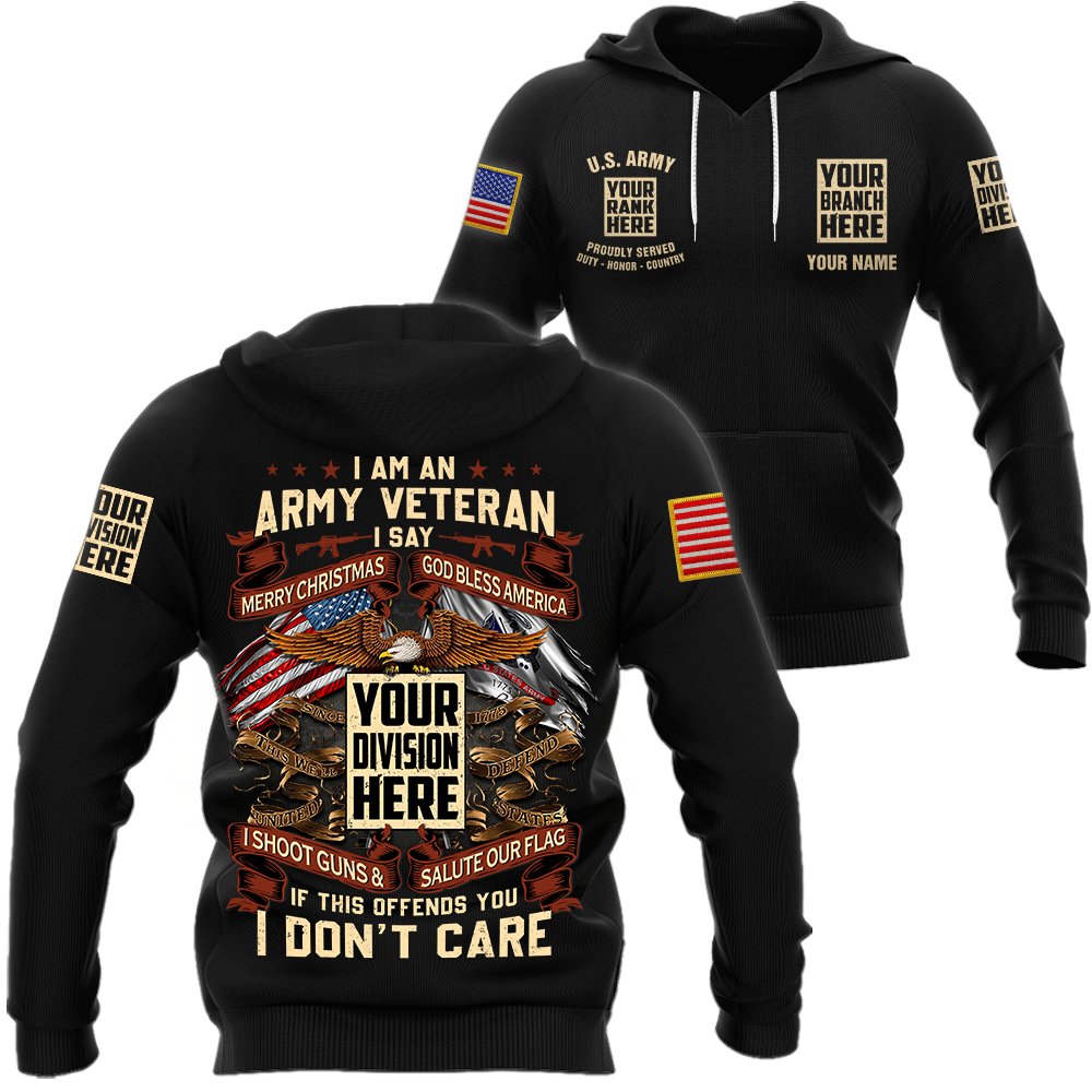 Custom Shirt I Am A Veteran I Say Merry Christmas God Bless America Gift For Veterans Xmas All Over Print Shirt K1702
