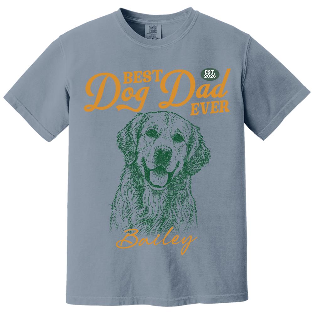 Custom Best Dog Dad Ever Shirt, Pet Lover,  Gift For Dad, Grandpa L0411 Hv01