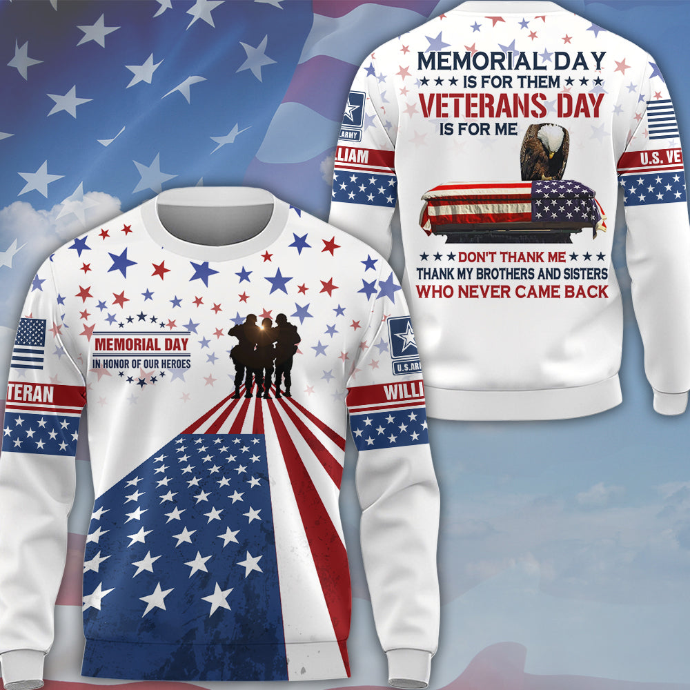 Personalized All Over Print Shirt Gift For Veterans Day, Father's Day, Memorial Day K1702 Trhn