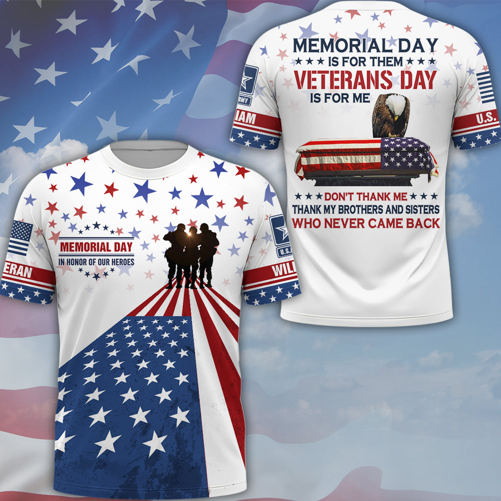 Personalized All Over Print Shirt Gift For Veterans Day, Father's Day, Memorial Day K1702 Trhn