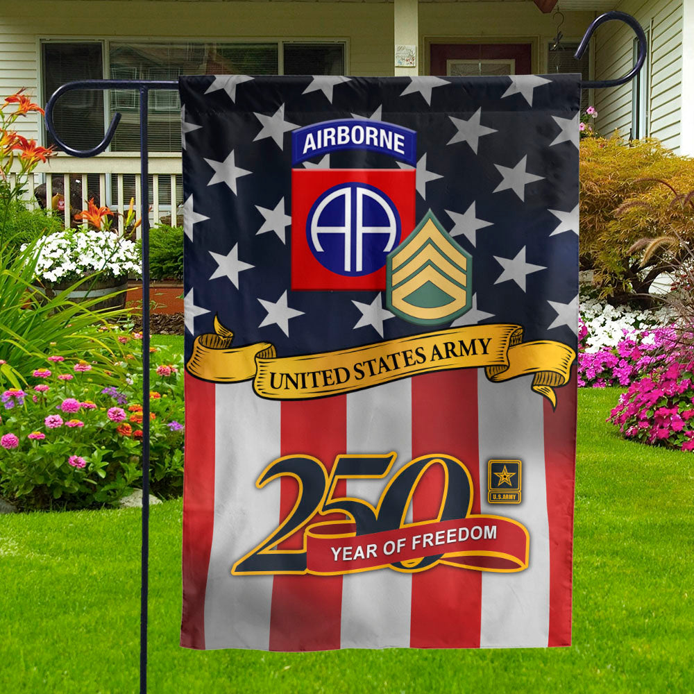 Custom Gift US Military 250 Years Of Freedom Garden Flag Available All Military Branches Gift For Veterans K1702 MT2