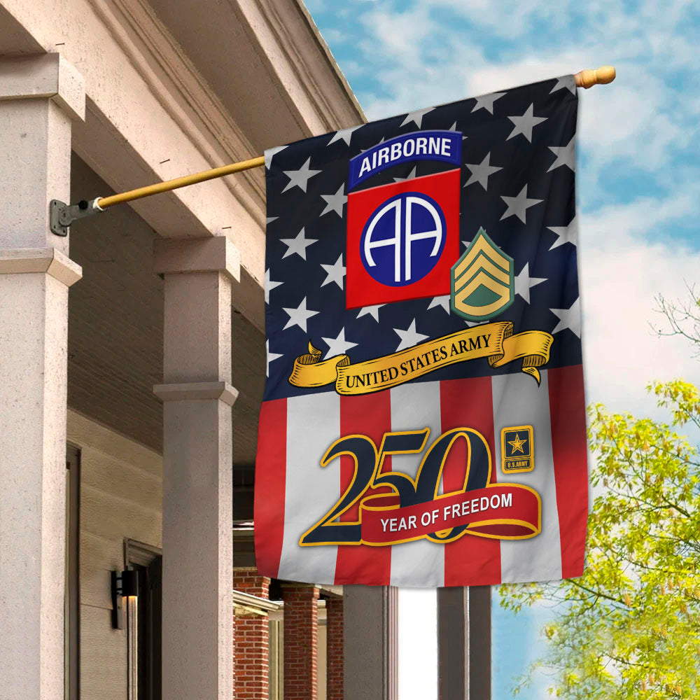 Custom Gift US Military 250 Years Of Freedom Garden Flag Available All Military Branches Gift For Veterans K1702 MT2