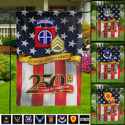 Custom Gift US Military 250 Years Of Freedom Garden Flag Available All Military Branches Gift For Veterans K1702 MT2