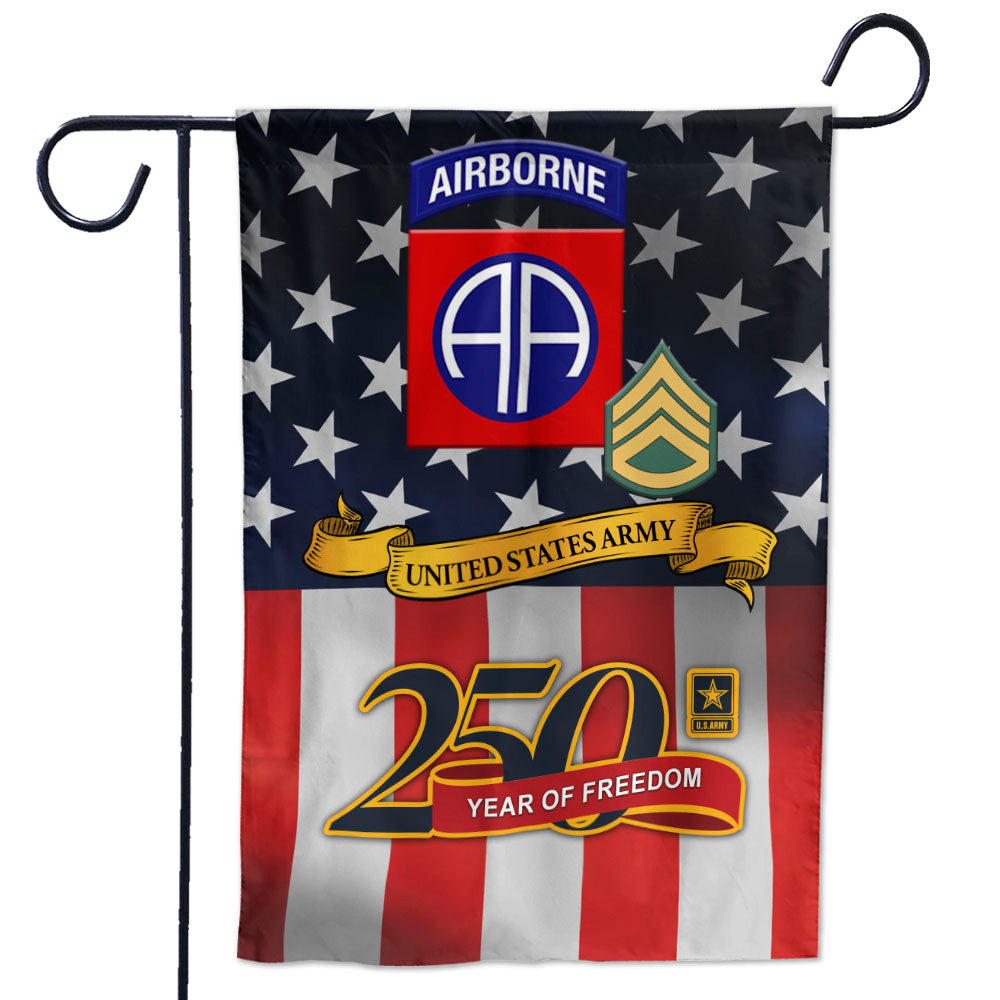 Custom Gift US Military 250 Years Of Freedom Garden Flag Available All Military Branches Gift For Veterans K1702 MT2