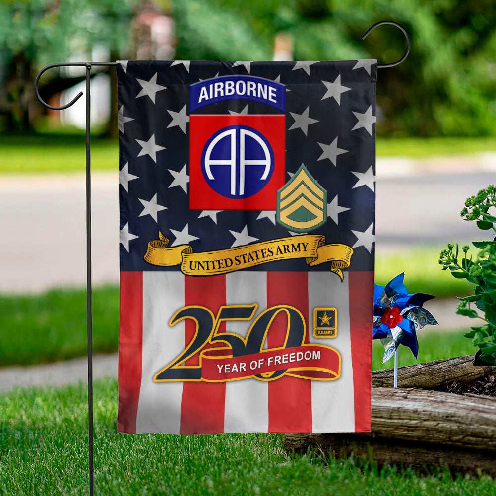 Custom Gift US Military 250 Years Of Freedom Garden Flag Available All Military Branches Gift For Veterans K1702 MT2