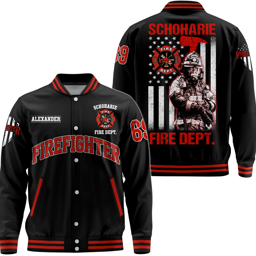 Personalized Baseball Jackets Firefighter Gift For Firefighters K1702 Trhn