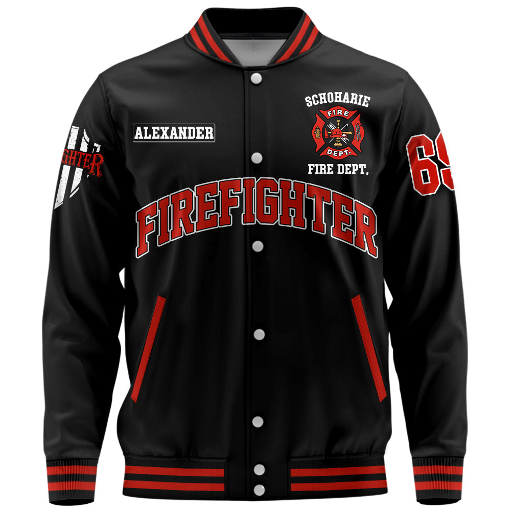 Personalized Baseball Jackets Firefighter Gift For Firefighters K1702 Trhn