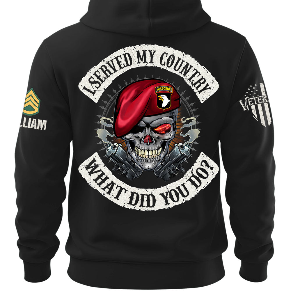 Custom Veteran Shirt I Served My Country What Did You Do Available All Military Branches Veterans Gift K1702 MT2