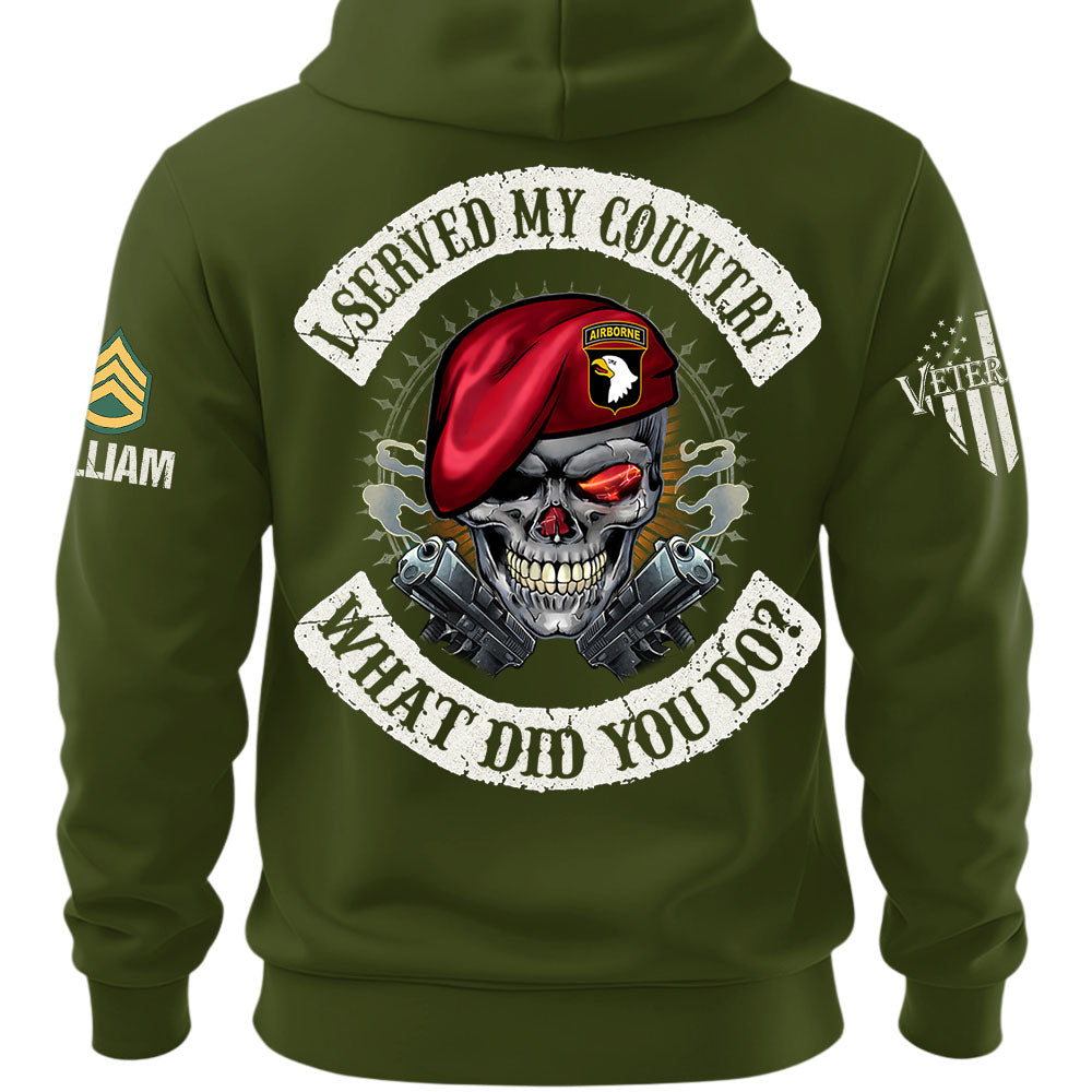 Custom Veteran Shirt I Served My Country What Did You Do Available All Military Branches Veterans Gift K1702 MT2