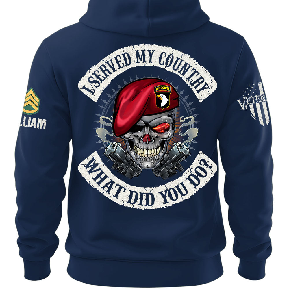 Custom Veteran Shirt I Served My Country What Did You Do Available All Military Branches Veterans Gift K1702 MT2