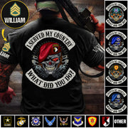 Custom Veteran Shirt I Served My Country What Did You Do Available All Military Branches Veterans Gift K1702 MT2