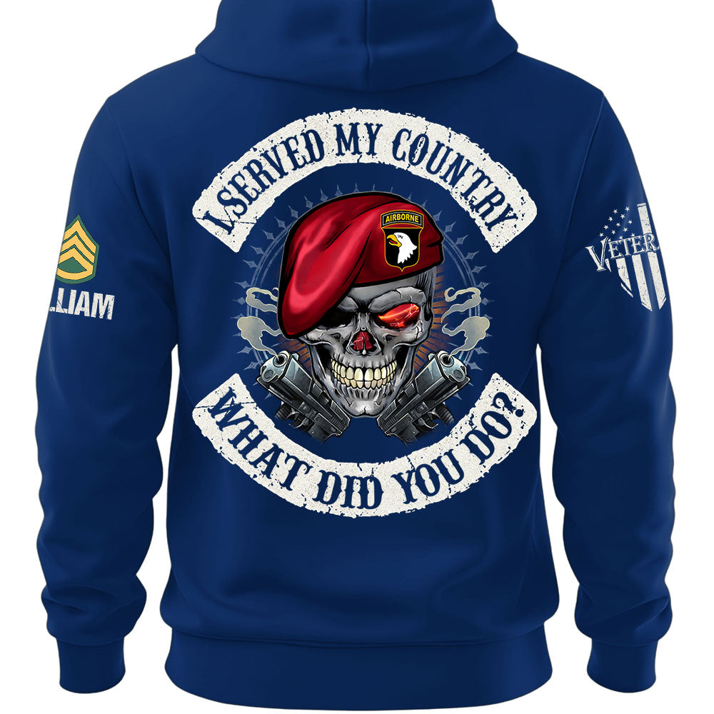 Custom Veteran Shirt I Served My Country What Did You Do Available All Military Branches Veterans Gift K1702 MT2