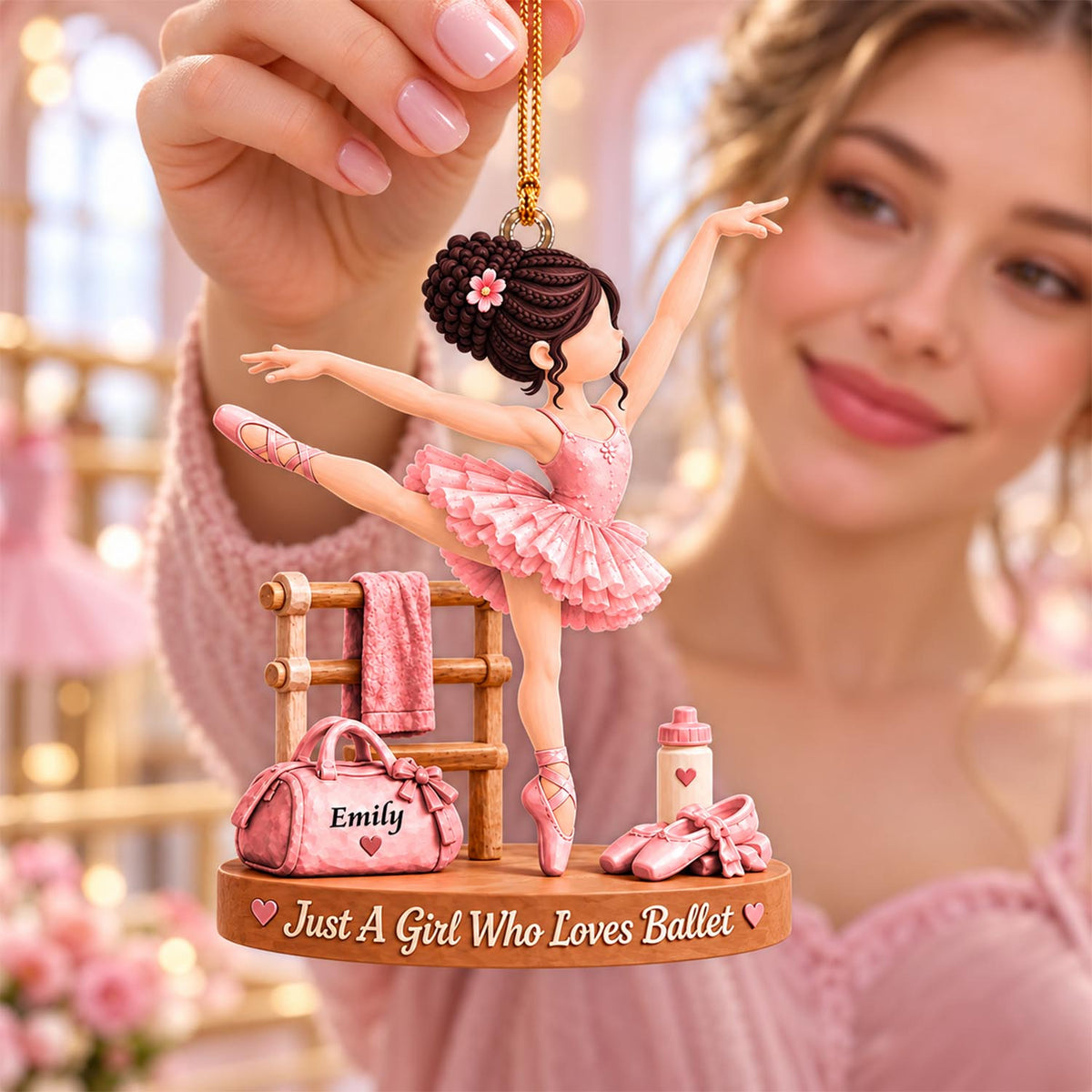 Just A Girl Who Loves Ballet, Personalized Ballet Ornament, Custom Player Name Gift, Gift For Ballet Players Ballet Lovers MI209 Pt99
