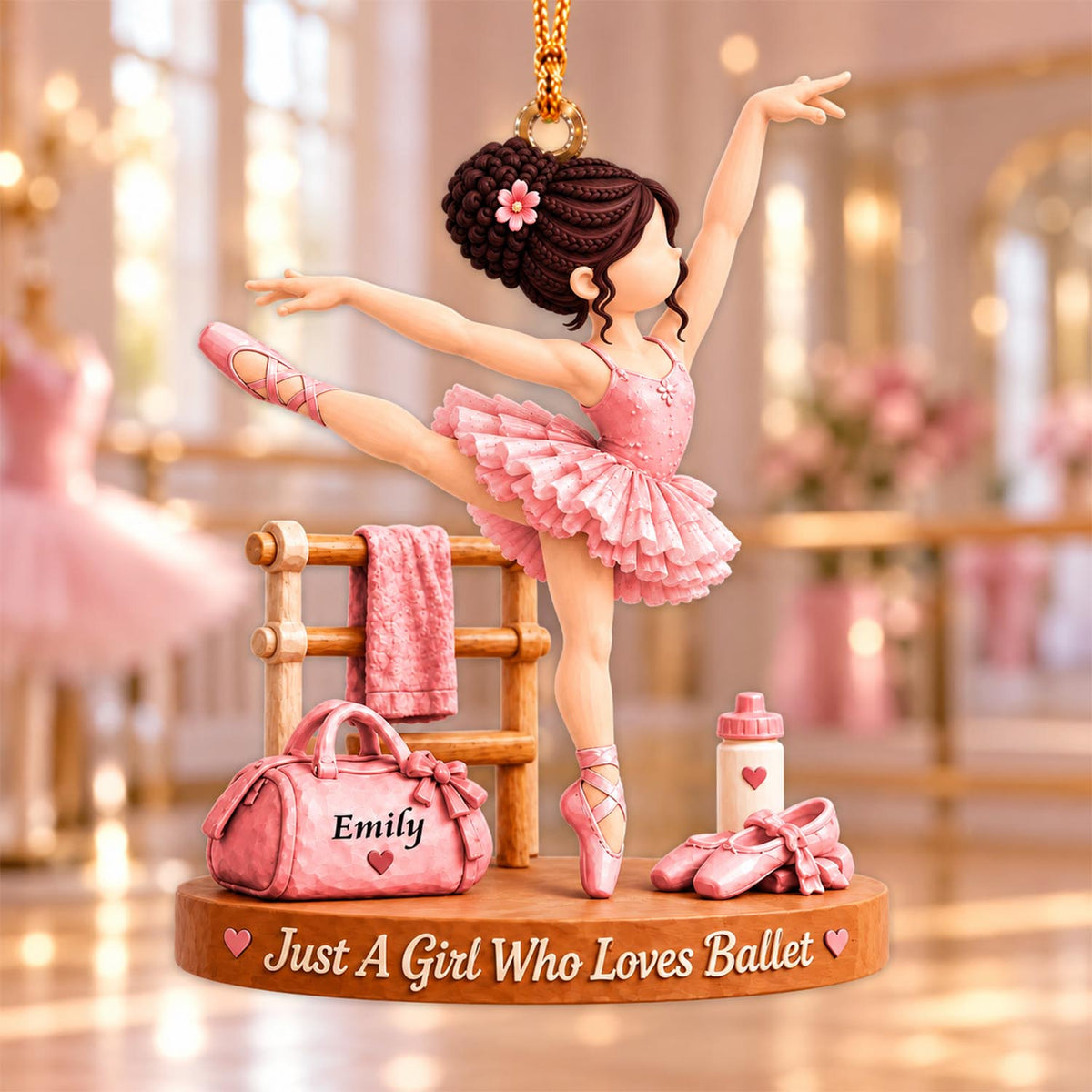 Just A Girl Who Loves Ballet, Personalized Ballet Ornament, Custom Player Name Gift, Gift For Ballet Players Ballet Lovers MI209 Pt99