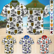 Personalized Hawaiian Shirt Custom Military Division Gift For Veterans Custom All Military Branches K1702 Trhn
