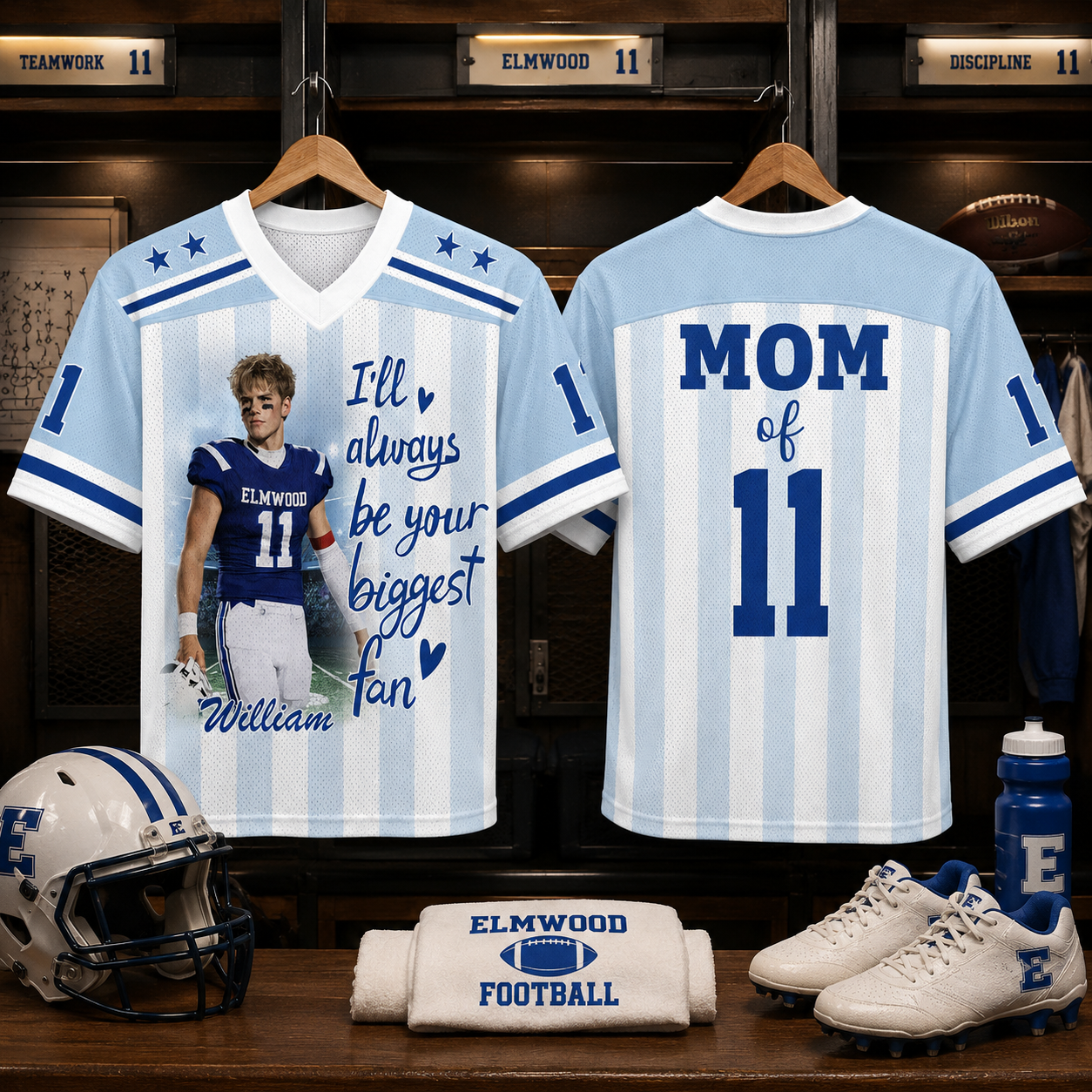 I'll Always Be Your Biggest Fan, Personalized Football Jersey, Custom Photo Gift For Football Lovers For Sport Family Vr1 T1807 Pt99