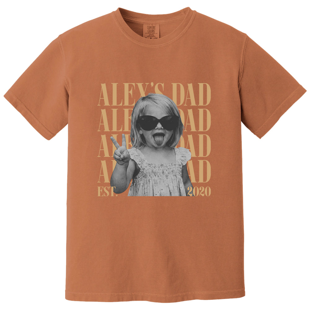 Custom Dad Vintage Photo Shirt: Personalized Fathers Day Shirt With Kids Photo, Funny Dad Shirt, Best Dad Ever Shirt, New Dad Gift VH01