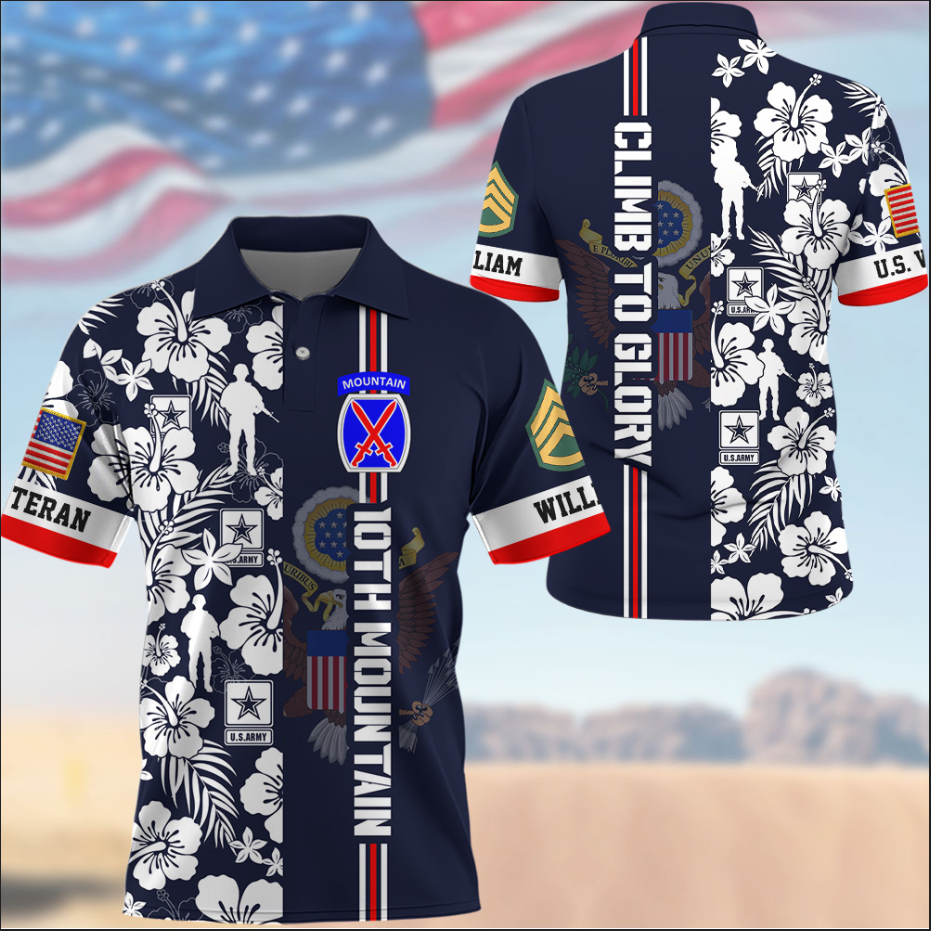 Custom Premium US Veterans Hawaiian Shirt Gifts For Veterans, Gifts On Memorial Day, Father's Day, Armed Forces Day, Veterans Day K1702 MT2