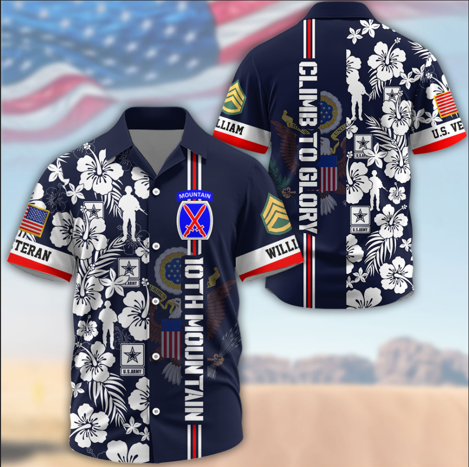 Custom Premium US Veterans Hawaiian Shirt Gifts For Veterans, Gifts On Memorial Day, Father's Day, Armed Forces Day, Veterans Day K1702 MT2
