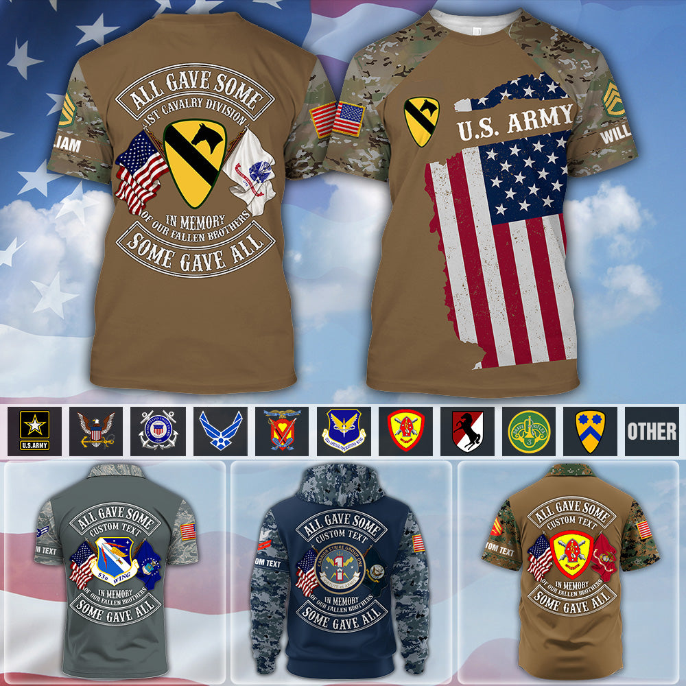 Custom Veteran Shirt All Gave Some Some Gave All In Memory Of Our Fallen Brotherse All Over Print Gift K1702 MT2