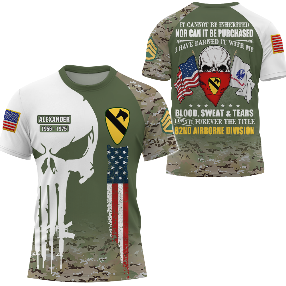 Personalized All Over Print Shirt It Cannot Be Inherited Nor Can It Purchased Custom Gift US Military K1702