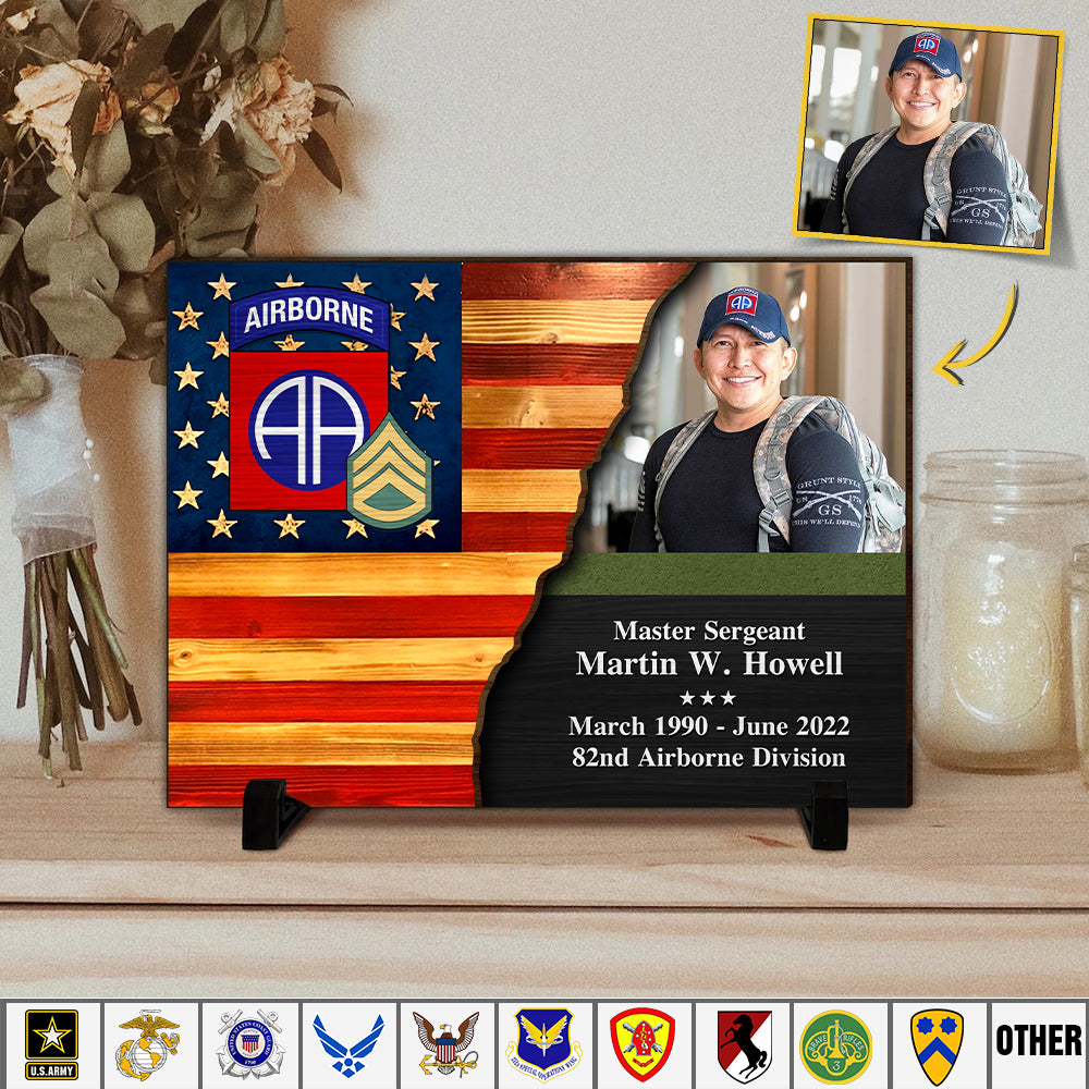 Personalized Military Retirement Gift, Veteran Keepsake, Army Retired Wooden Plaque, Veteran Gift K1702 Trhn