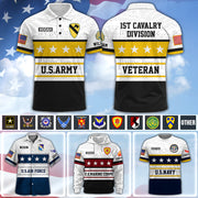 Premium Custom Military Shirt Gifts For Veteran, Gifts For Dad, For Husband, Best Gifts On Father's Day, Armed Forces Day, Independence Day, Veterans Day K1702 MT2