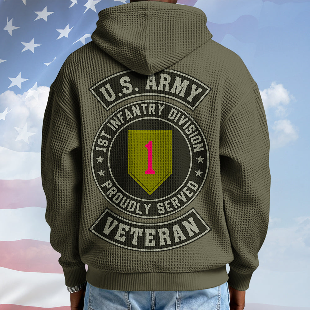 Personalized Quarter Zip Hoodie For Veteran Available Military Branch Custom Division Badges Gift For Veterans K1702 Trhn