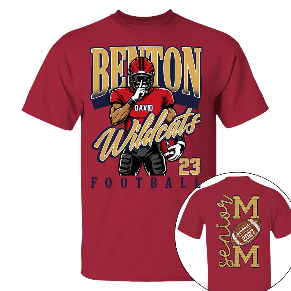 Custom Football Senior Mom 2027 Shirt, Senior Year Football Gift Idea L0411 Nh00