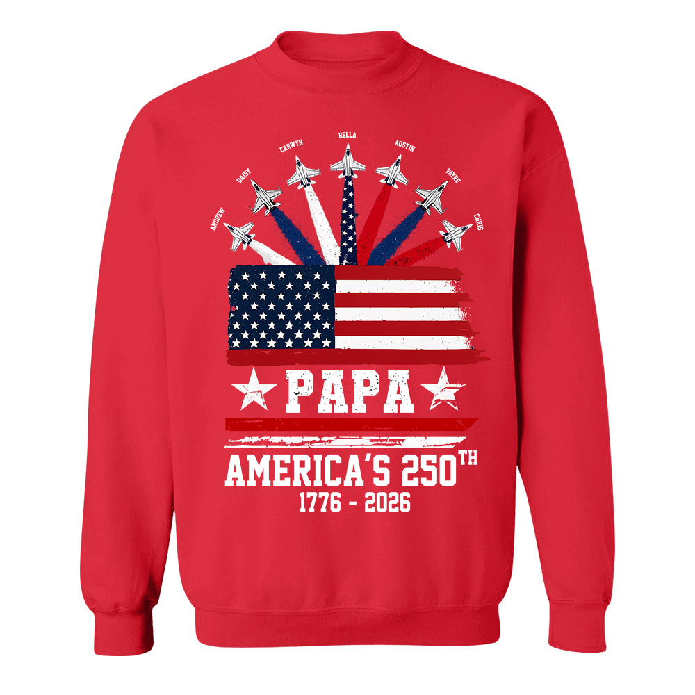 Custom Papa America 250th Anniversary, Gift For Dad Grandpa L0411 TH23