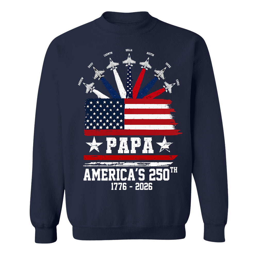 Custom Papa America 250th Anniversary, Gift For Dad Grandpa L0411 TH23