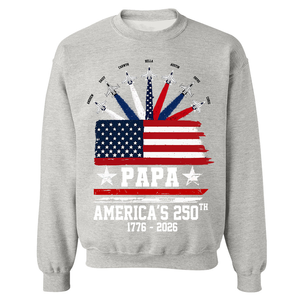 Custom Papa America 250th Anniversary, Gift For Dad Grandpa L0411 TH23