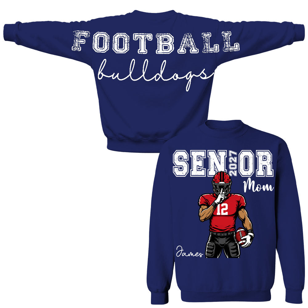 Custom Senior Football Mom Sweatshirt, Senior Night 2027 L0411 Nh00