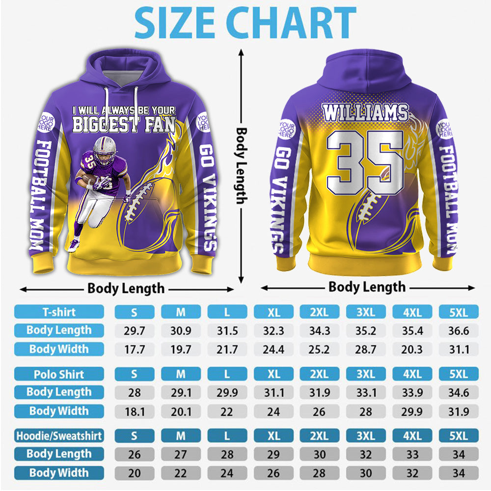 I Will Always Be Your Biggest Fan Custom All Over Print Shirt Gift For Football Mom Football Lovers K1702 Hv01