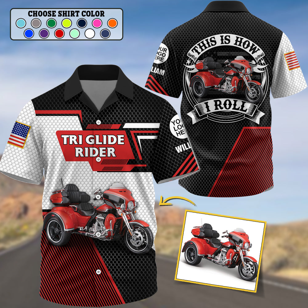 This Is How I Roll - Personalized Upload Vechicle Photo For Biker Hawaiian Shirt K1702
